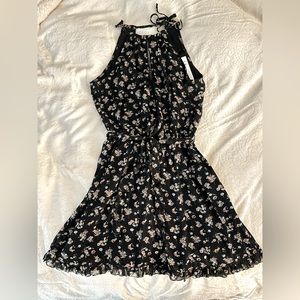 Floral Black Dress
